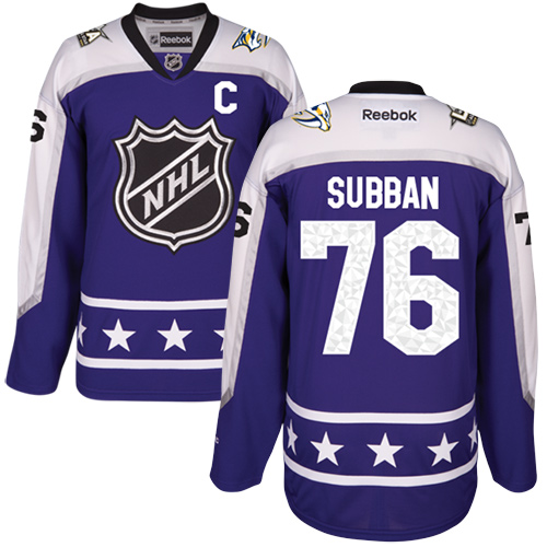 Predators #76 P.K Subban Purple All-Star Central Division Stitched NHL Jersey